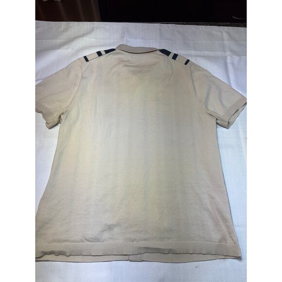 J Crew Factory Mens Striped Button Front Sweater Retro Look Size L - Picture 10 of 11